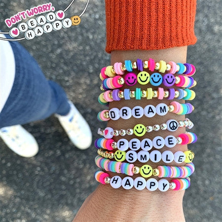 Don't Worry Bead Happy -Stretch Beaded Bracelets | Top Trenz