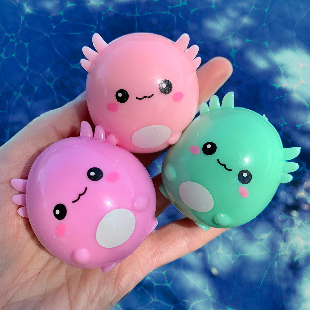Sensory Sticky Fidget Bubble Foam Axolotl Toy | Top Trenz