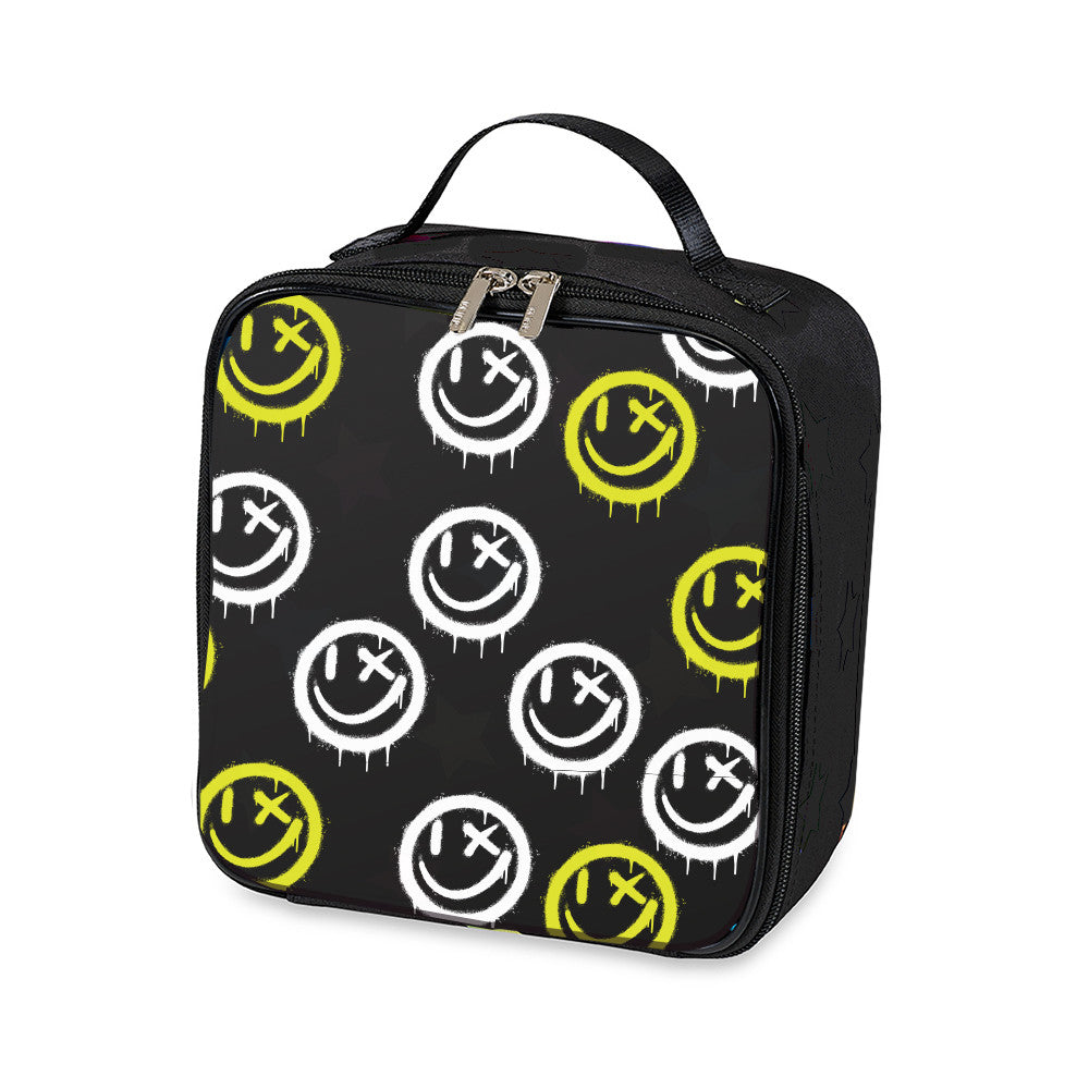 Canvas Happy Printed Lunch Box For Camp And School | Top Trenz
