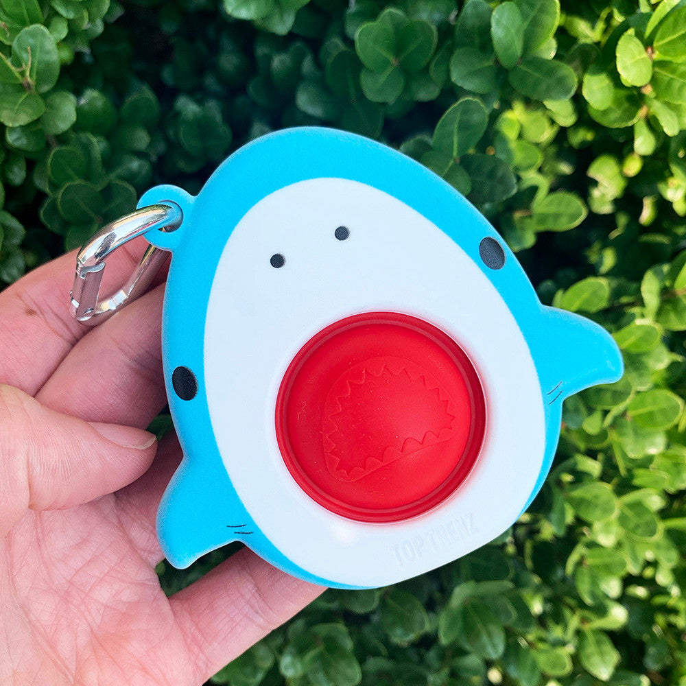 Shark Mega Pop Keychain - Fun Stress Relief On-The-Go | Top Trenz