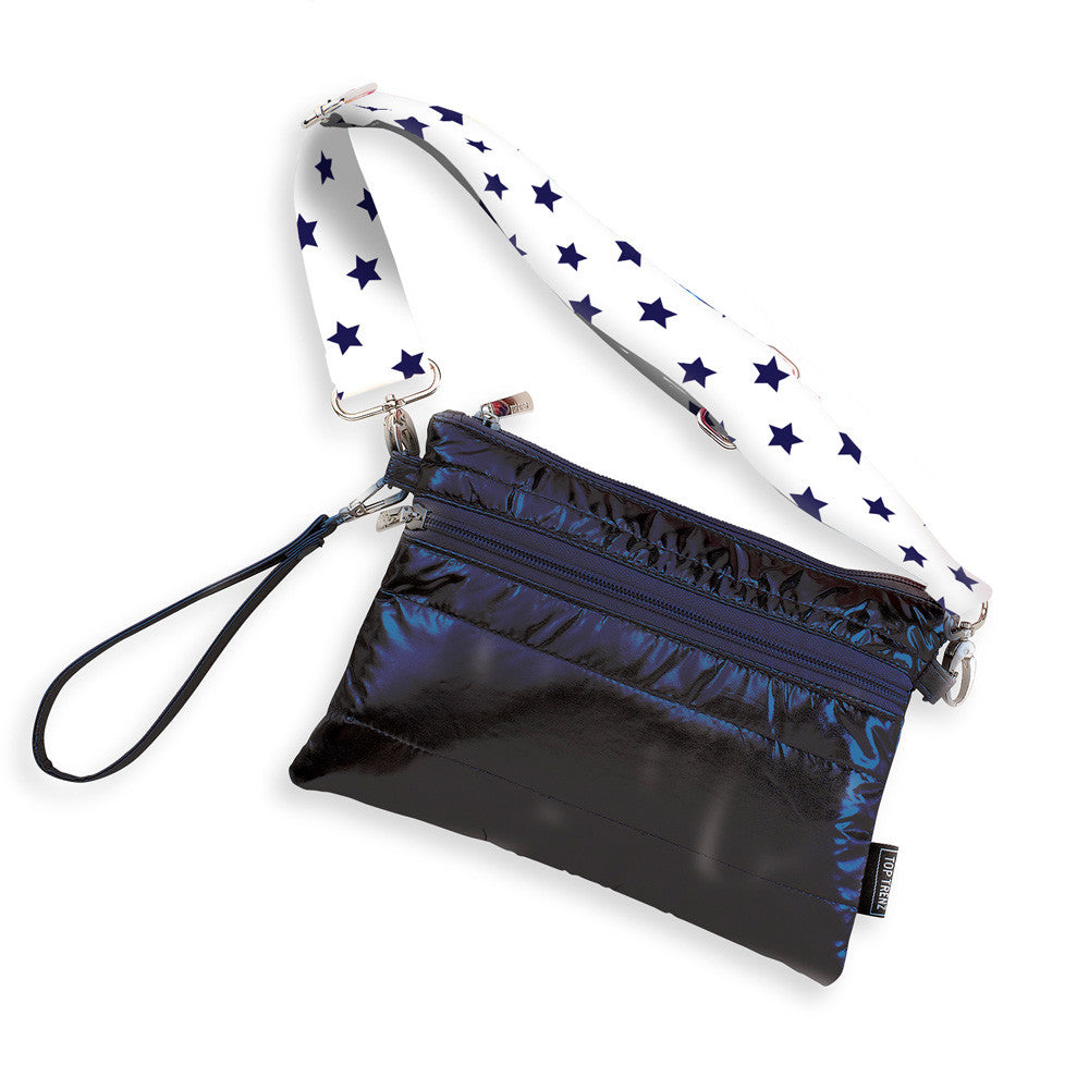 Navy Puffer Crossbody Fanny Or Crossbody Bag | Top Trenz