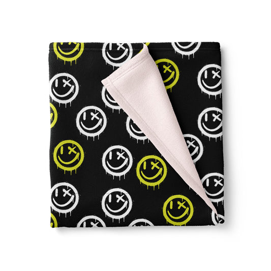 Hype Print Fuzzy Throw Blanket For Bedrooms And Dorm Rooms | Top Trenz