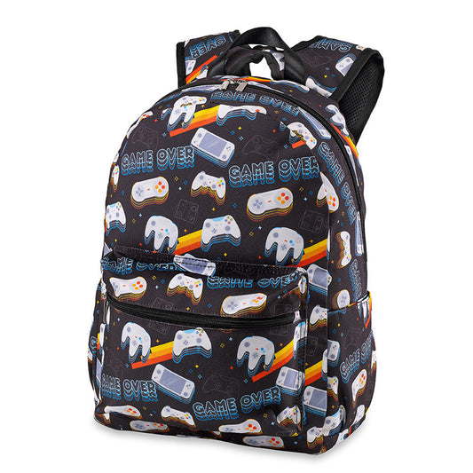 Top Trendy Gamer Canvas 2-Zipper Backpack | Top Trenz
