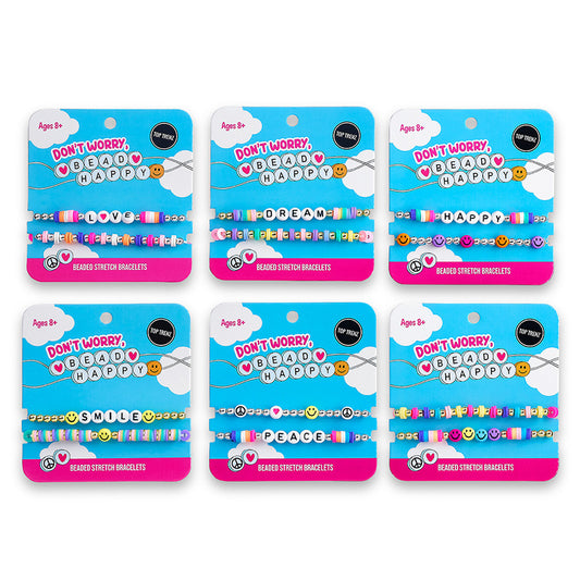 Don't Worry Bead Happy -Stretch Beaded Bracelets | Top Trenz