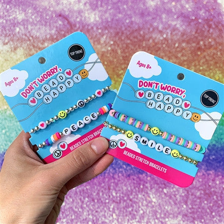Don't Worry Bead Happy -Stretch Beaded Bracelets | Top Trenz