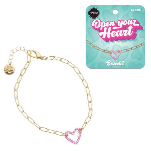 Chic Paperclip Heart Bracelets For Kids And Tweens | Top Trenz