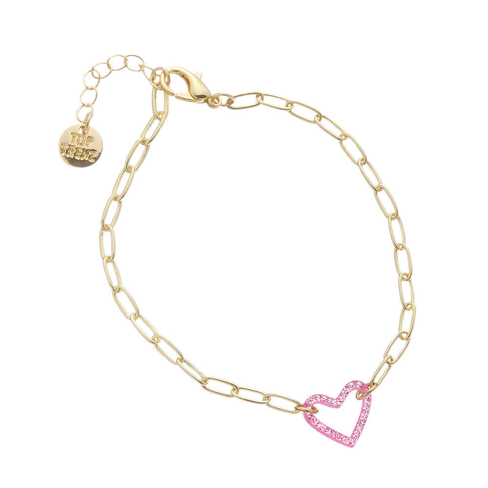 Chic Paperclip Heart Bracelets For Kids And Tweens | Top Trenz