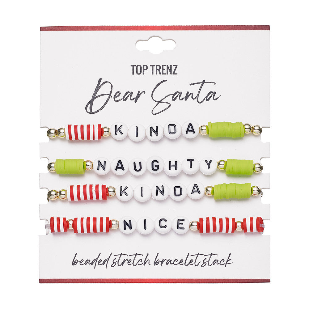 Stretch Beaded Holiday Bracelet Pack | Top Trenz