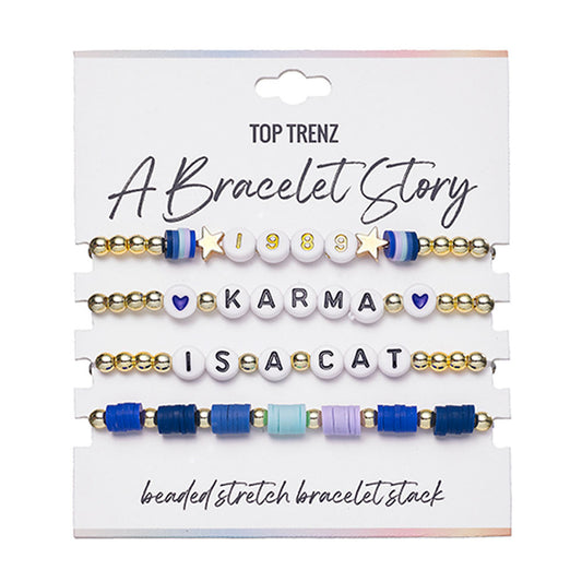 “Karma Is a Cat” – A Bracelet Story Set of 4 | Top Trenz