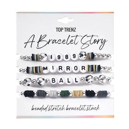 Mirror Ball Bracelet Story Set – 4-Piece Reflective Collection | Top Trenz