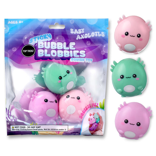 Sensory Sticky Fidget Bubble Foam Axolotl Toy | Top Trenz