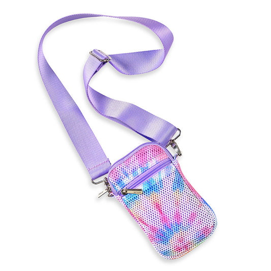 Cell Phone Bag Tie-Dye Mesh Crossbody For Kids And Tweens | Top Trenz