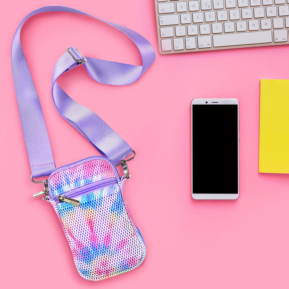 Cell Phone Bag Tie-Dye Mesh Crossbody For Kids And Tweens | Top Trenz