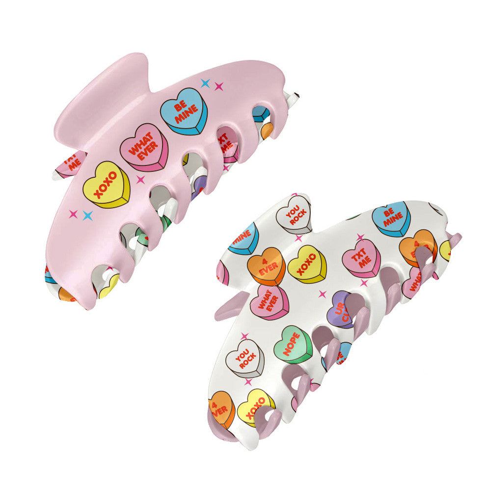 Large Two Sided Candy Printed Claw Hair Accessory Clip | Top Trenz