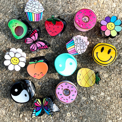 Mini Yellow Happy Claw Clips | Top Trenz