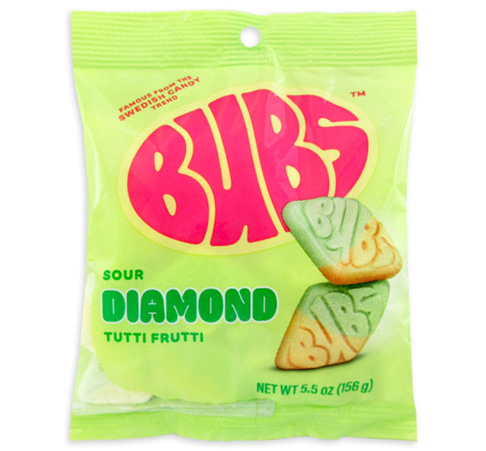 Bubs Godis Sour Diamond Tutti Frutti– Swedish Candy Favorite | Top Trenz
