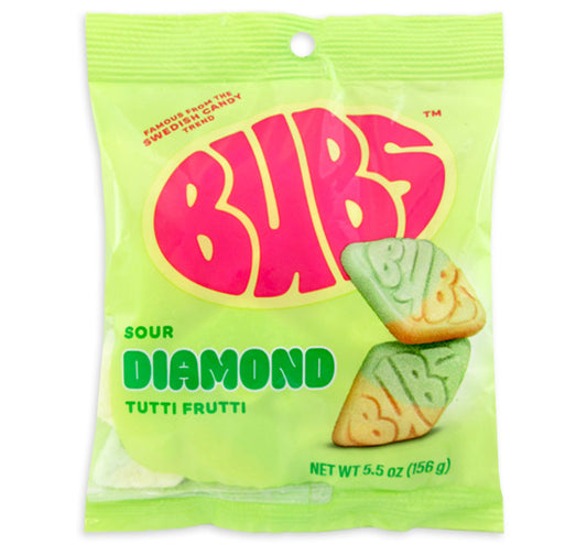 Bubs Godis Sour Diamond Tutti Frutti– Swedish Candy Favorite | Top Trenz