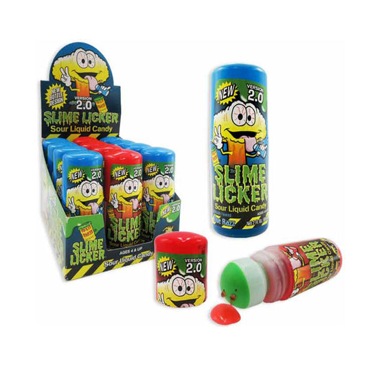 Toxic Waste Slime Licker 2.0 - Blue Razz & Strawberry - Sour Liquid Candy! | Top Trenz