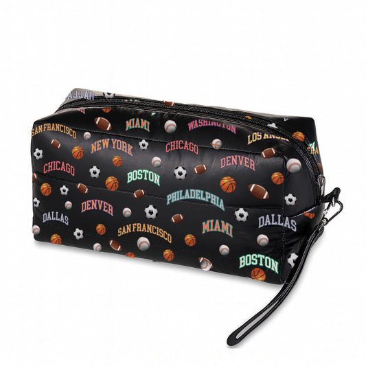 All Star City Boys Puffer Toiletry Bag - Sports Travel Kit | Top Trenz