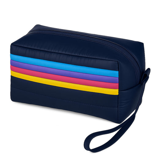 Retro Puffer Cosmetic Bag – Makeup & Toiletry Bag for Camp, Dorm & Travel | Top Trenz