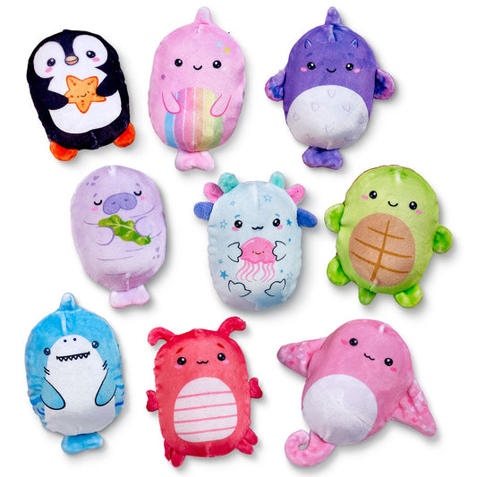 Bubble Stuffed Squishy Friends – Sea Life Edition - Plush Fidget Ball Sensory Toy | Top Trenz