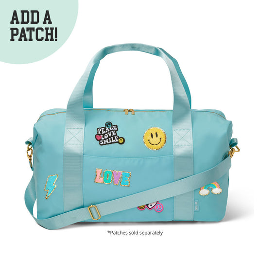 Blue Nylon Duffle Travel Bag For Tween and Teens | Top Trenz