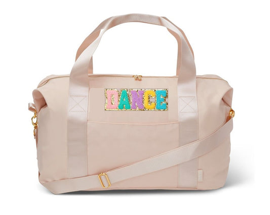Beige Nylon Weekender Dance Duffle Bag | Top Trenz