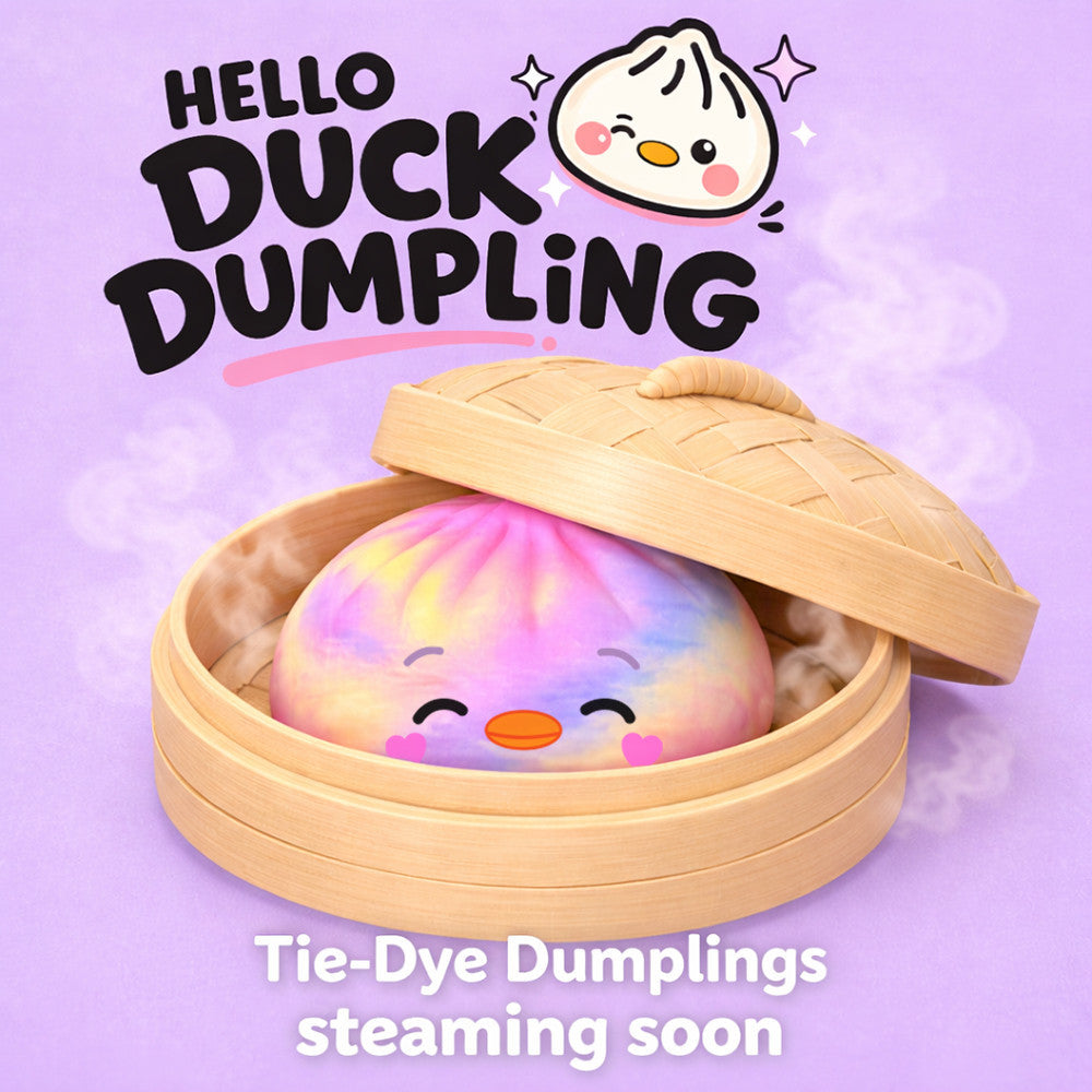 Hello Duck Dumpling Tie-Dye Edition Squishy - Mystery Steamer Toy | Top Trenz