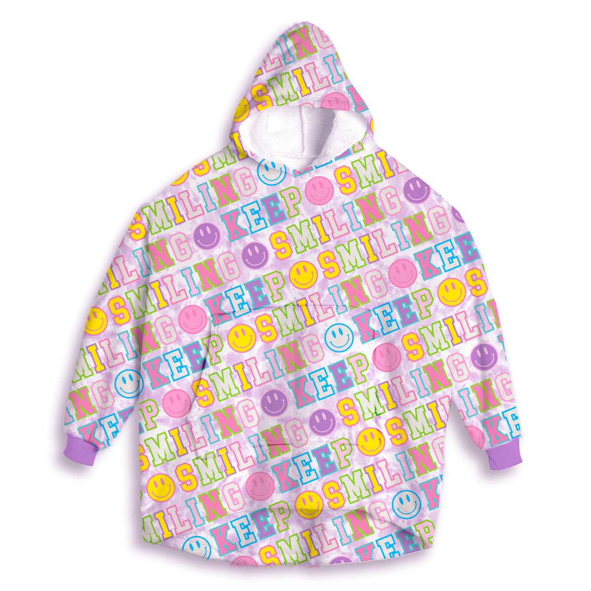 Fun Printed Fuzzy Oversized Hoodie Sweatshirt | Top Trenz
