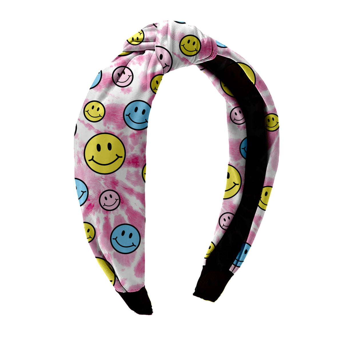 Tie Dye Smiley Knot Headband | Top Trenz