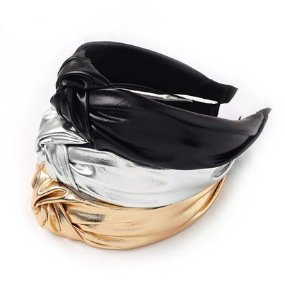 Metallic Leather Knot Headband | Top Trenz