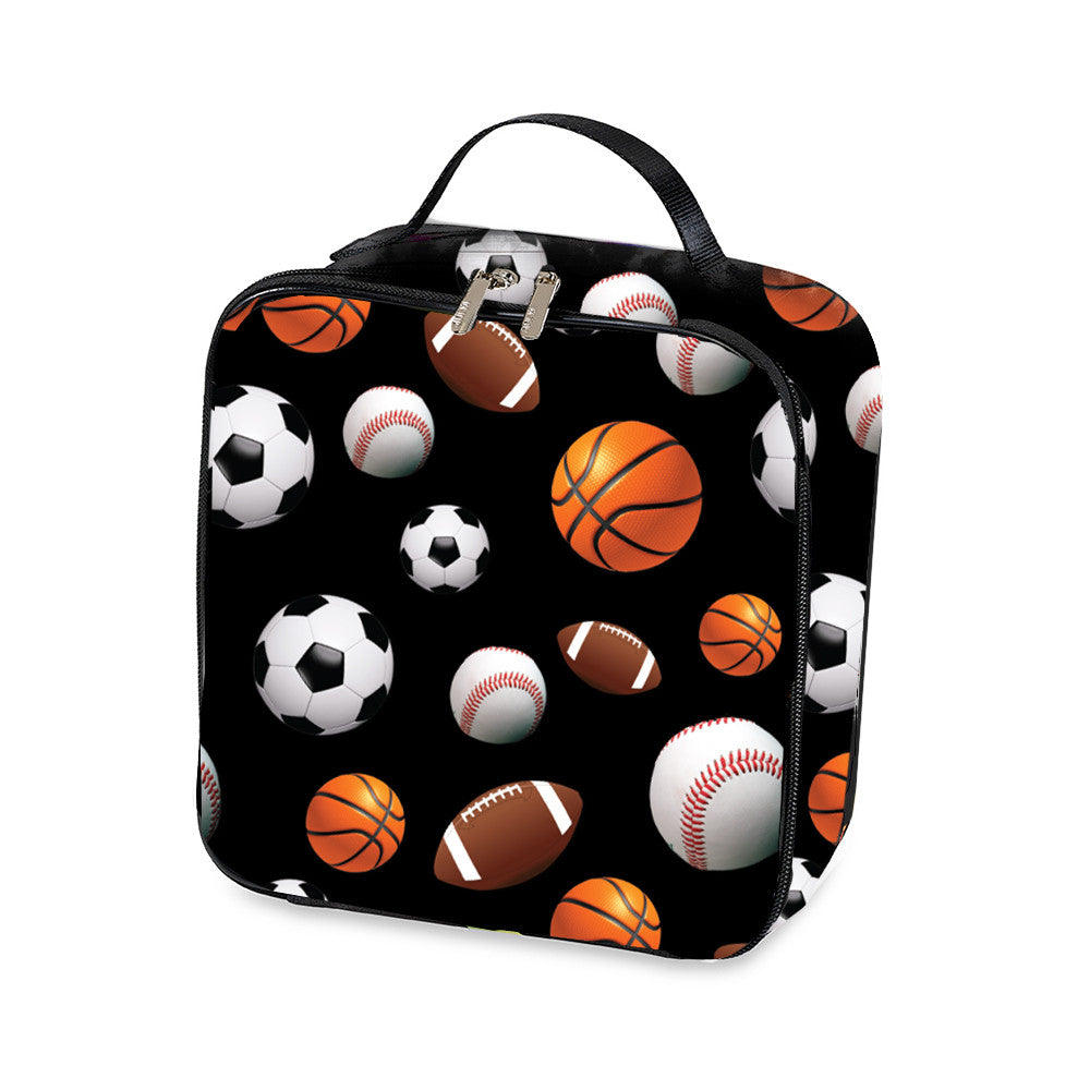 Black Sports Insulated Lunch Box For Camp And School | Top Trenz