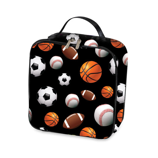 Black Sports Insulated Lunch Box For Camp And School | Top Trenz