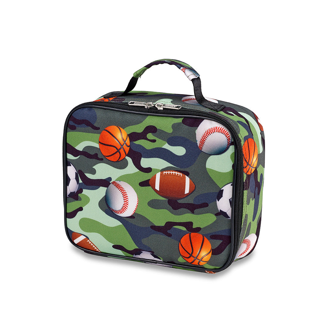 Green Camo Sport Canvas Insulated Lunch Box - Fun & Adventure-Ready | Top Trenz