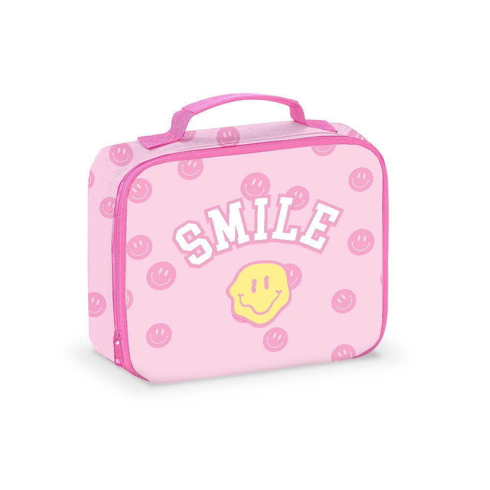 Canvas Pink Printed Lunch Box For Camp And School | Top Trenz