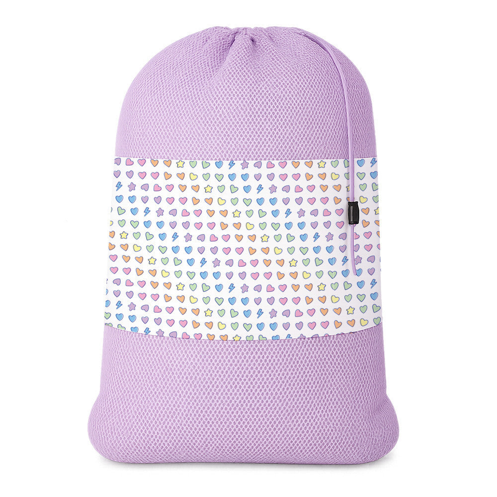 Rainbow Remix Mesh Laundry Bag – Camp & Dorm Essential - Top Trenz | Top Trenz