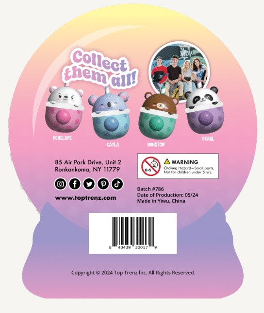 Sweet Bubble Tea Bear Plush Squishy Water Toy | Top Trenz