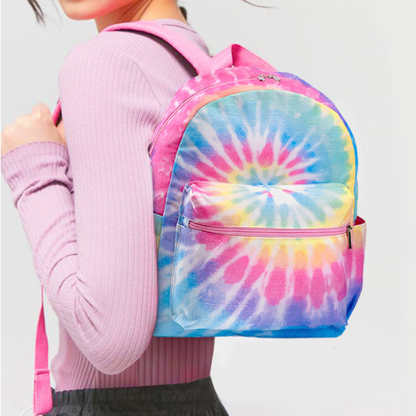 Canvas Mini Backpack Pastel Delight Tie-Dye - Top Trenz | Top Trenz