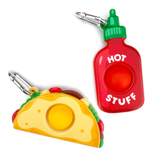 OMG Mega Pop Best Friend Keychains  - Taco & Hot Sauce | Top Trenz