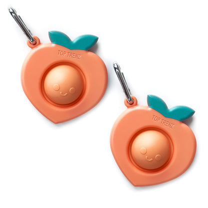 Peach Fidget Keychain - Silicone Stress Relief Toy | Top Trenz