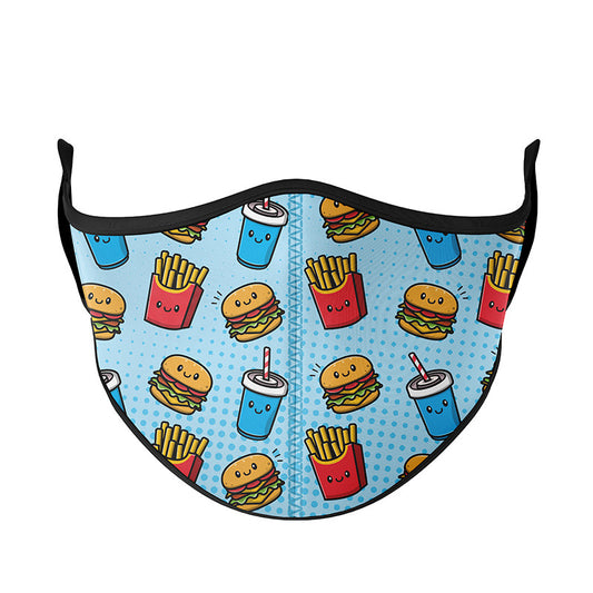 Super Cute Fast Food Face Cloth Mask For Kids | Top Trenz