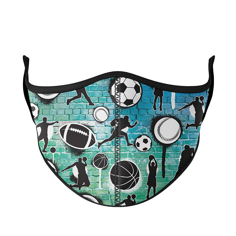 Printed Graffiti Sports Comfortable Fashion Face Mask | Top Trenz