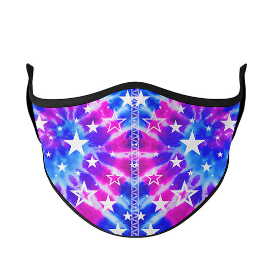 Fun Printed Pattern Tie-Dye Face Mask For Kids And Tweens | Top Trenz