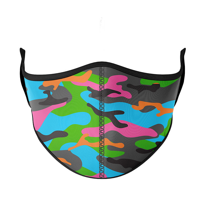 Fun Printed Neon Camo Face Mask | Top Trenz