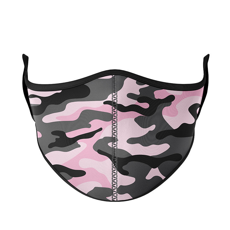 Pink Grey Camo Face Mask | Top Trenz