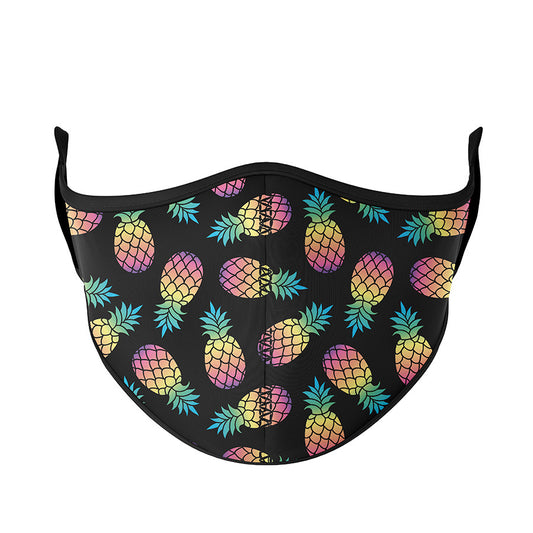 Rainbow Pineapple Face Mask | Top Trenz