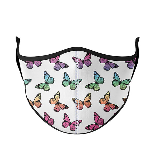 White Rainbow Butterfly V2 Face Mask | Top Trenz
