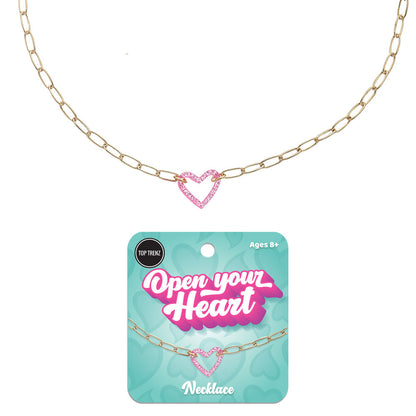 Trendy Paperclip Heart Pendant Necklace | Top Trenz