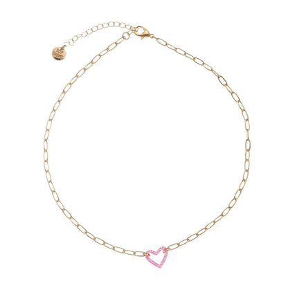 Trendy Paperclip Heart Pendant Necklace | Top Trenz