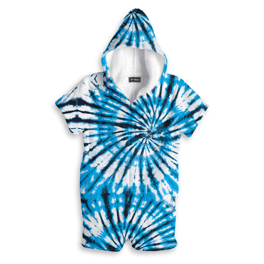 Shark Tie-Dye Fuzzy Romper Lounge Apparel | Top Trenz